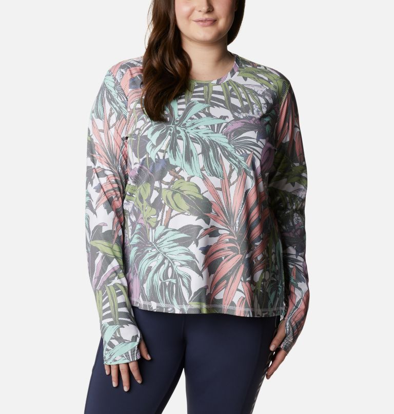 Chandail à manches longues Sun Deflector Summerdry pour femme - Grandes tailles, Color: White Toucanical Multi Print, image 1