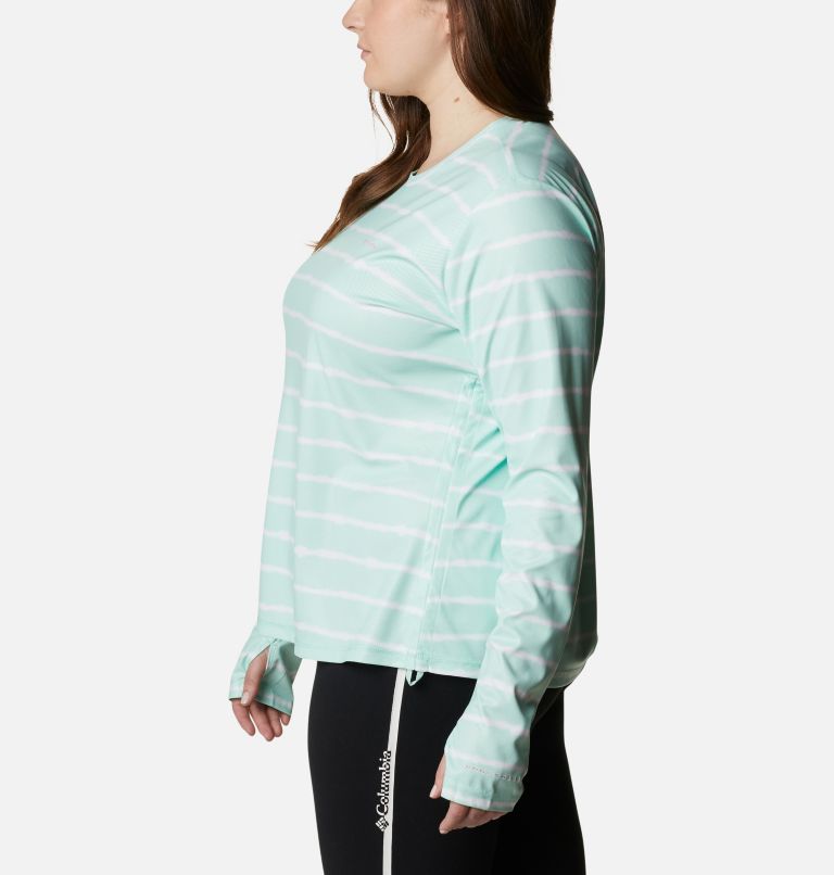 Chandail à manches longues Sun Deflector Summerdry pour femme - Grandes tailles, Color: Mint Cay Tie Dye Stripe, image 3