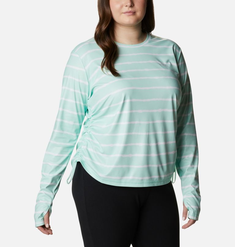 Chandail à manches longues Sun Deflector Summerdry pour femme - Grandes tailles, Color: Mint Cay Tie Dye Stripe, image 7