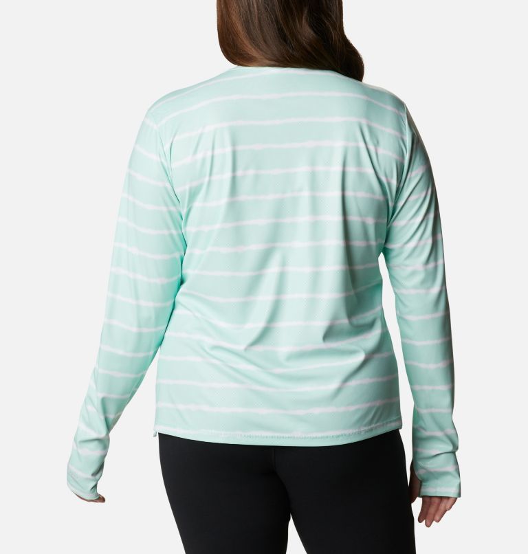 Chandail à manches longues Sun Deflector Summerdry pour femme - Grandes tailles, Color: Mint Cay Tie Dye Stripe, image 2