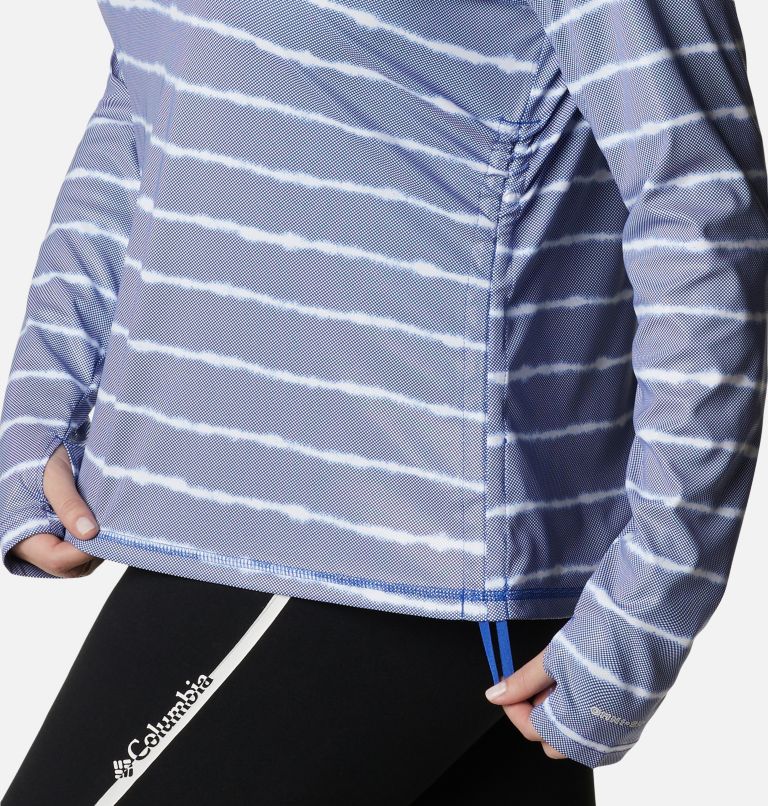 Chandail à manches longues Sun Deflector Summerdry pour femme - Grandes tailles, Color: Lapis Blue Tie Dye Stripe, image 6