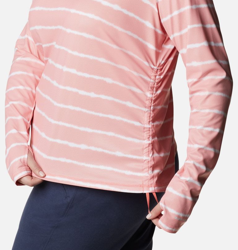 Chandail à manches longues Sun Deflector Summerdry pour femme - Grandes tailles, Color: Salmon Tie Dye Stripe, image 6