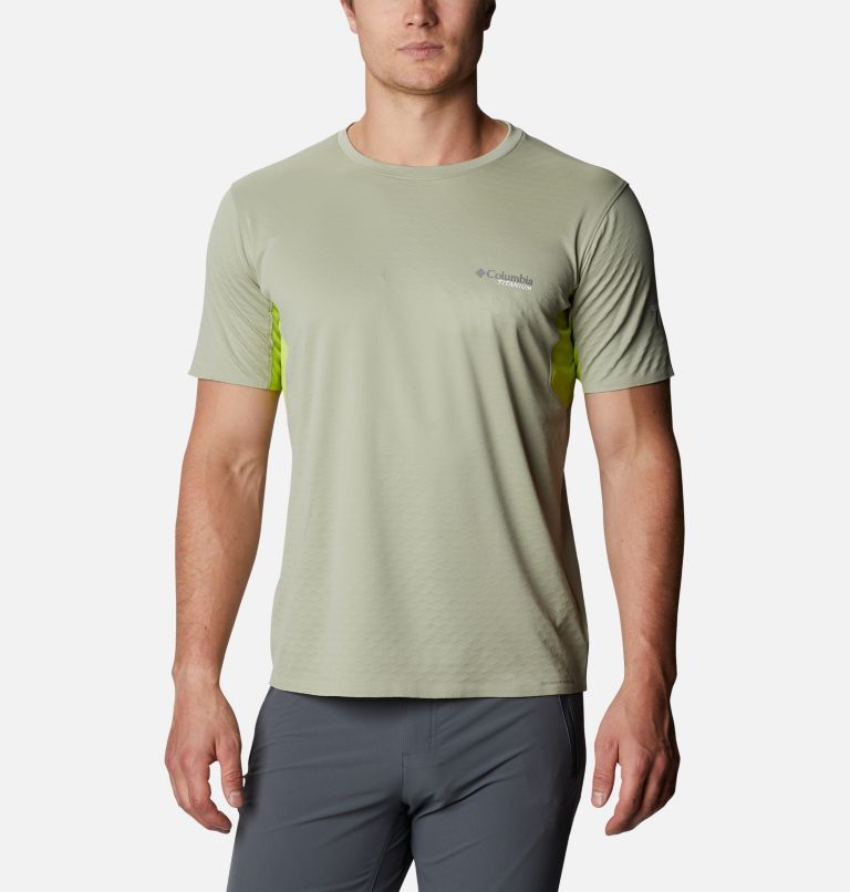 Mazama Trail&trade; Short Sleeve | 348 | S Men's Mazama Trail&trade; T-Shirt, Safari, Bright Chartreuse, front