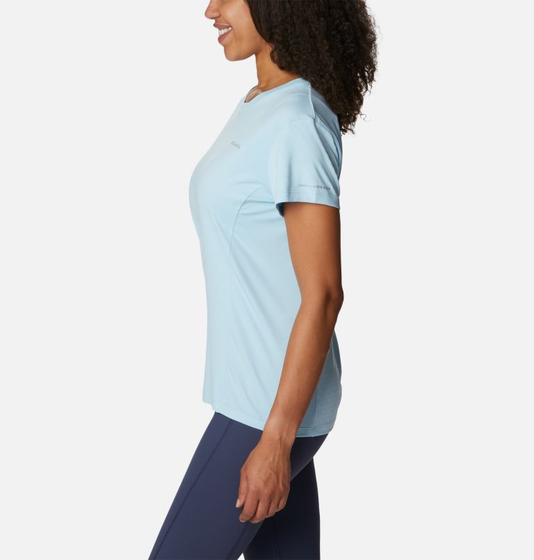 Thumbnail: Women's Zero Ice Cirro-Cool Short Sleeve Shirt, Color: Spring Blue, image 3