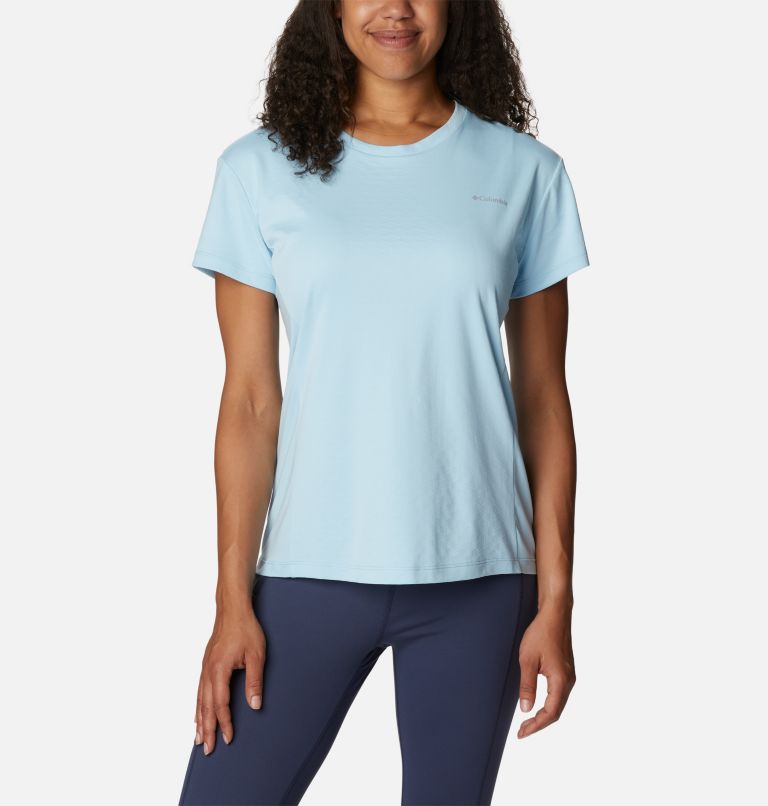 Thumbnail: Women's Zero Ice Cirro-Cool Short Sleeve Shirt, Color: Spring Blue, image 1
