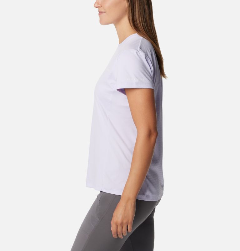 Women's Zero Ice Cirro-Cool Short Sleeve Shirt, Color: Purple Tint, image 3
