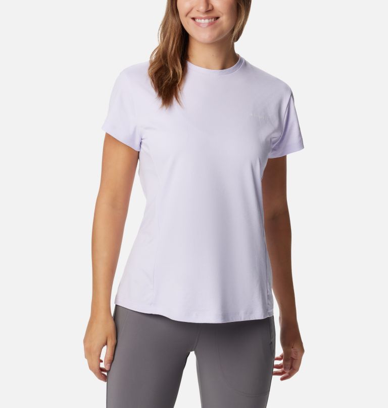 Women's Zero Ice Cirro-Cool Short Sleeve Shirt, Color: Purple Tint, image 1