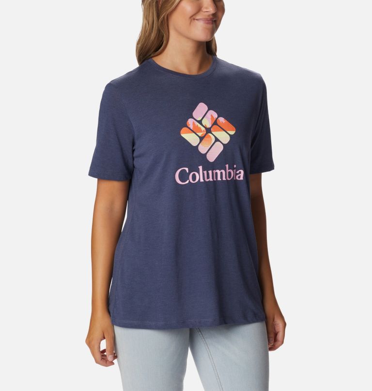 T-shirt col rond décontracté Bluebird Day Femme, Color: Nocturnal Hthr, CSC Stacked Lakeside Grx, image 5