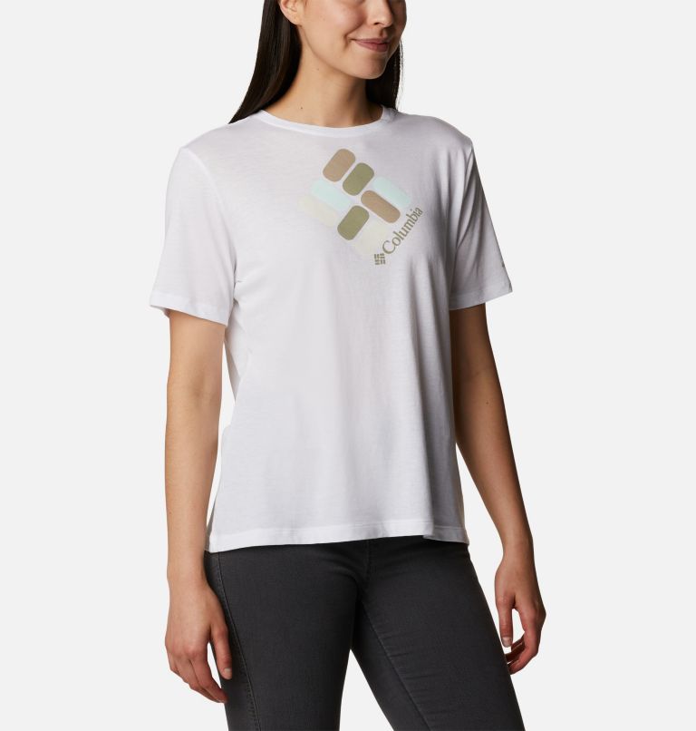Women's Bluebird Day Relaxed T-Shirt, Color: White, CSC Gem Confetti