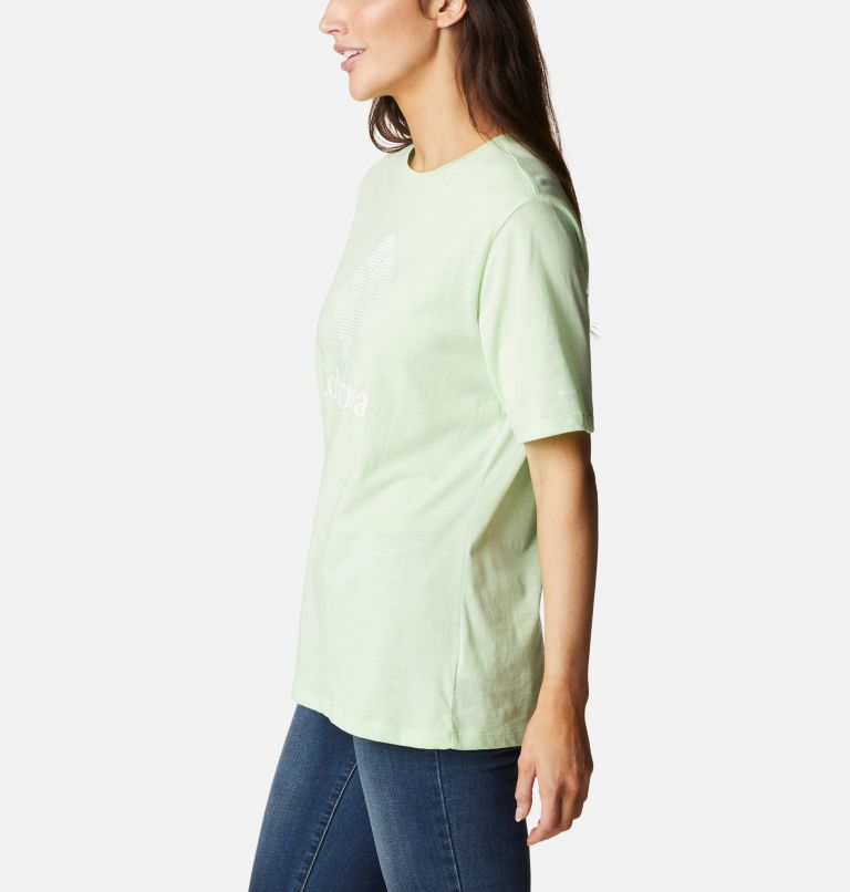 Women's Bluebird Day Relaxed T-Shirt, Color: Key West Hthr, CSC Stacked Graphic, image 3