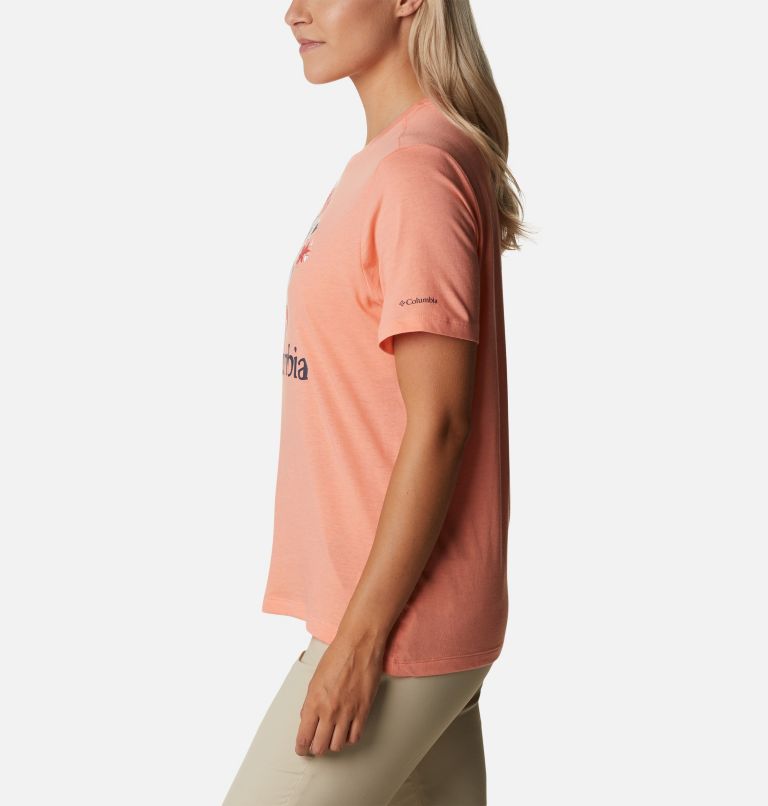 Bluebird Day Relaxed Crew Neck | 880 | L, Color: Coral Reef Heather, Lakeshore Flora, image 3