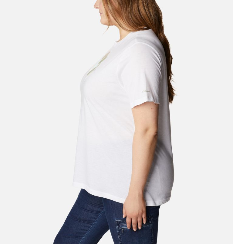 Thumbnail: Women's Bluebird Day Relaxed Crew Neck Top Shirt - Plus Size, Color: White, CSC Gem Confetti, image 3