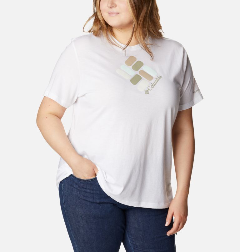 Women's Bluebird Day Relaxed Crew Neck Top Shirt - Plus Size, Color: White, CSC Gem Confetti, image 5