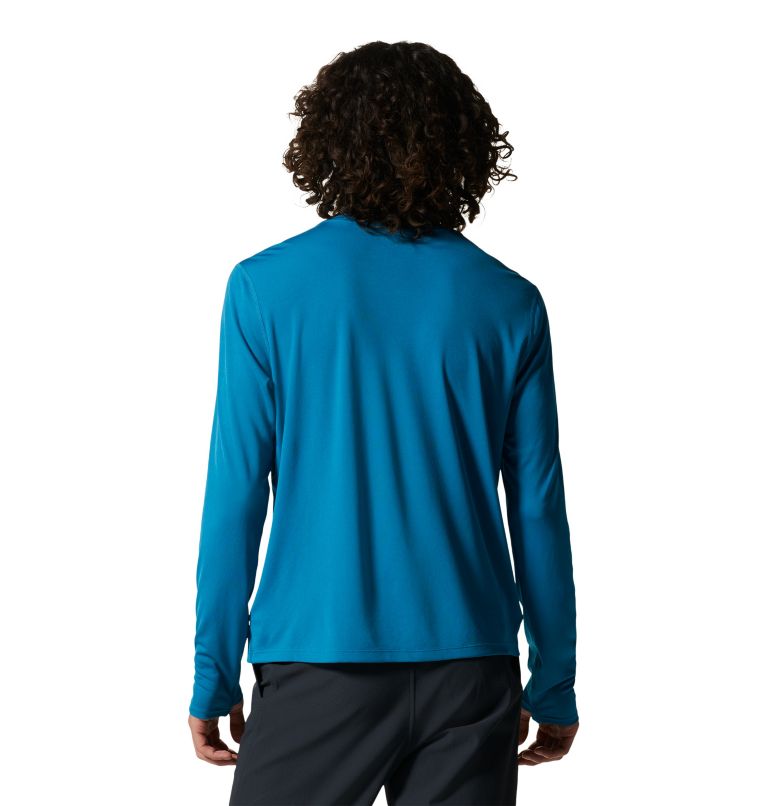 Thumbnail: Men's Wicked Tech Recycled Long Sleeve T-Shirt, Color: Vinson Blue, image 2