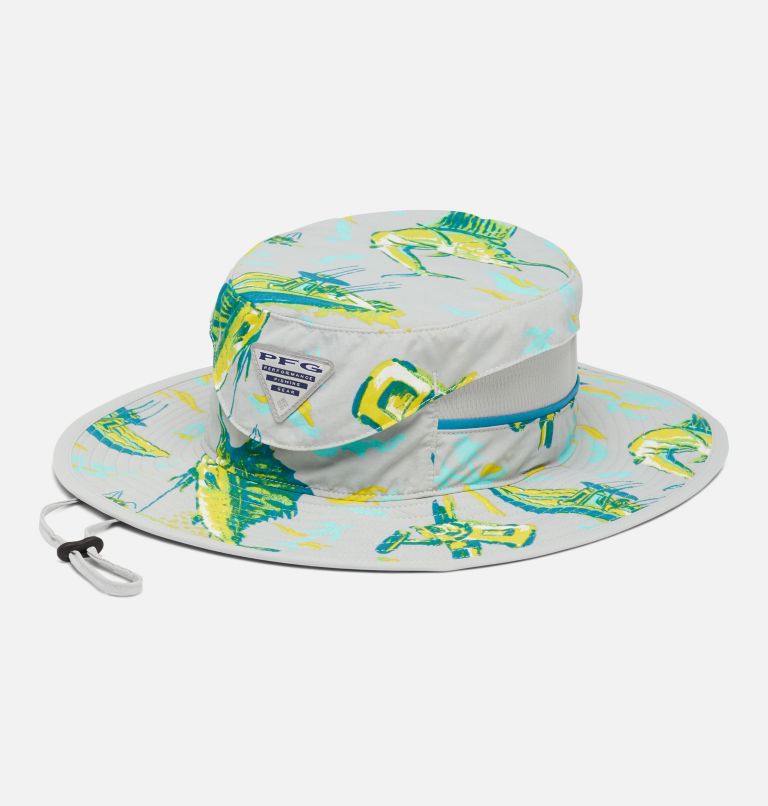 PFG Super Backcast Booney Hat, Color: Cool Grey, Reel Dreamz Print, image 1