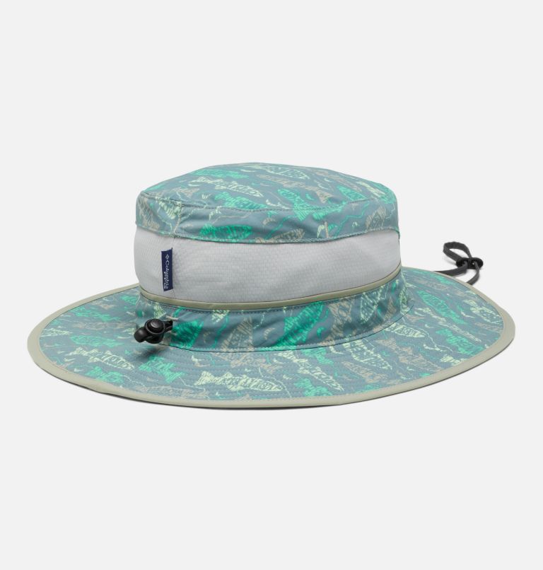 PFG Super Backcast Booney Hat, Color: Safari, Fishfinder Print, image 2