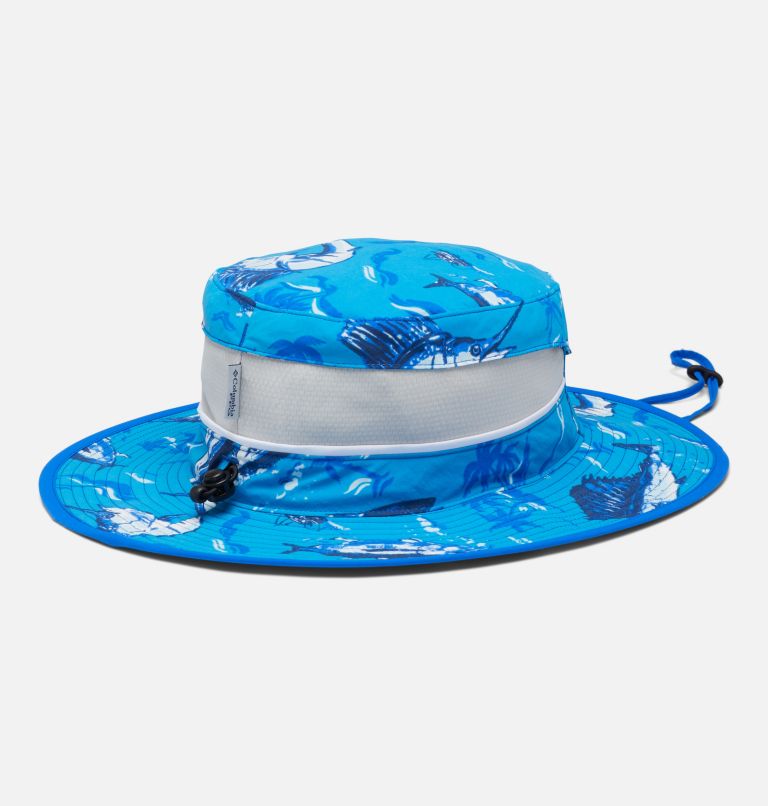 PFG Super Backcast Booney Hat, Color: Blue Macaw, Reel Dreamz Print, image 2