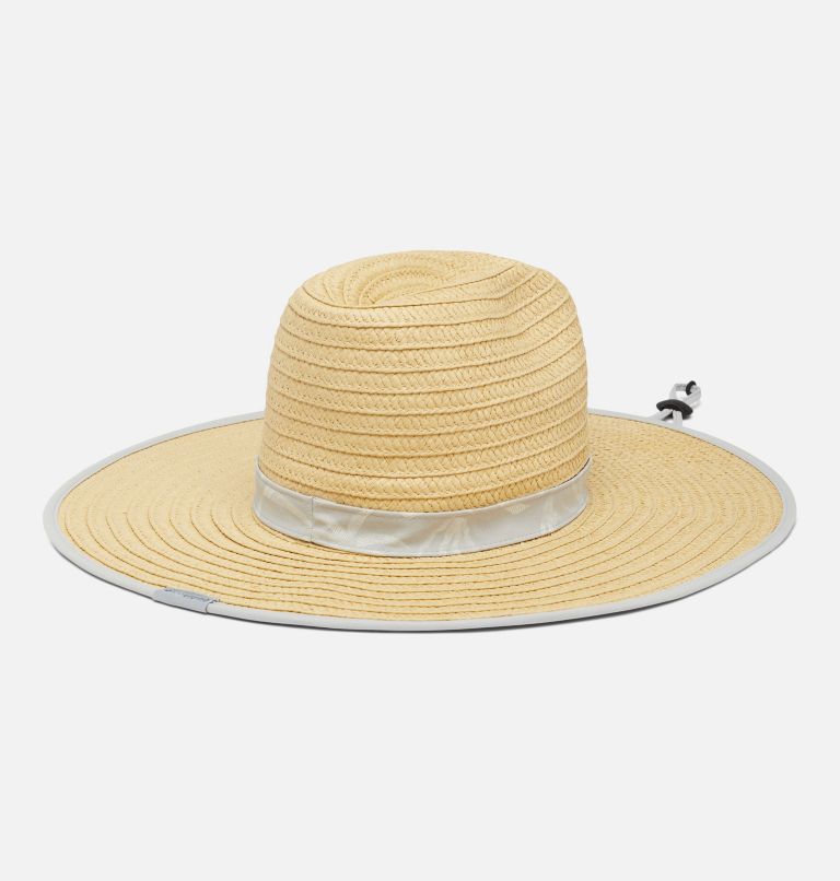 PFG Baha Straw Hat, Color: Cool Grey Reel Shores Print, image 2