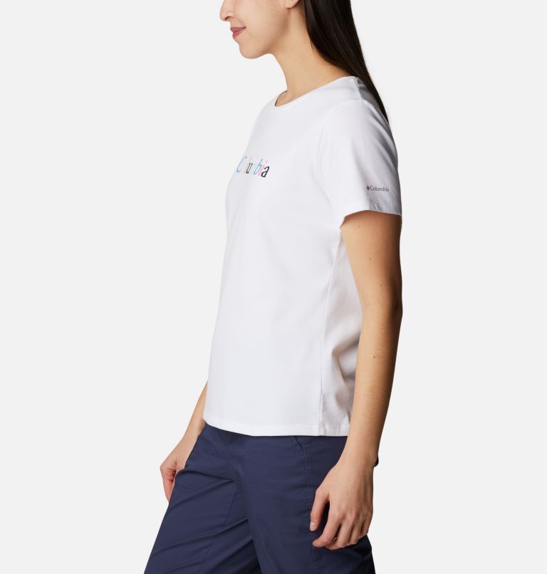 Thumbnail: Women's Alpine Way Screen T-Shirt, Color: White, Kaleidoscope, image 3