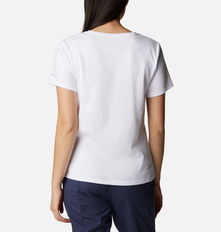 Women's Alpine Way Screen T-Shirt, Color: White, Kaleidoscope, image 2