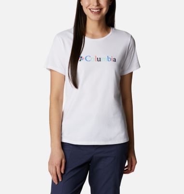 Camiseta con logotipo en serigraf&iacute;a Alpine Way&trade; para mujer Alpine Way&trade; Screen SS Tee | 101 | XL, White, Kaleidoscope, front
