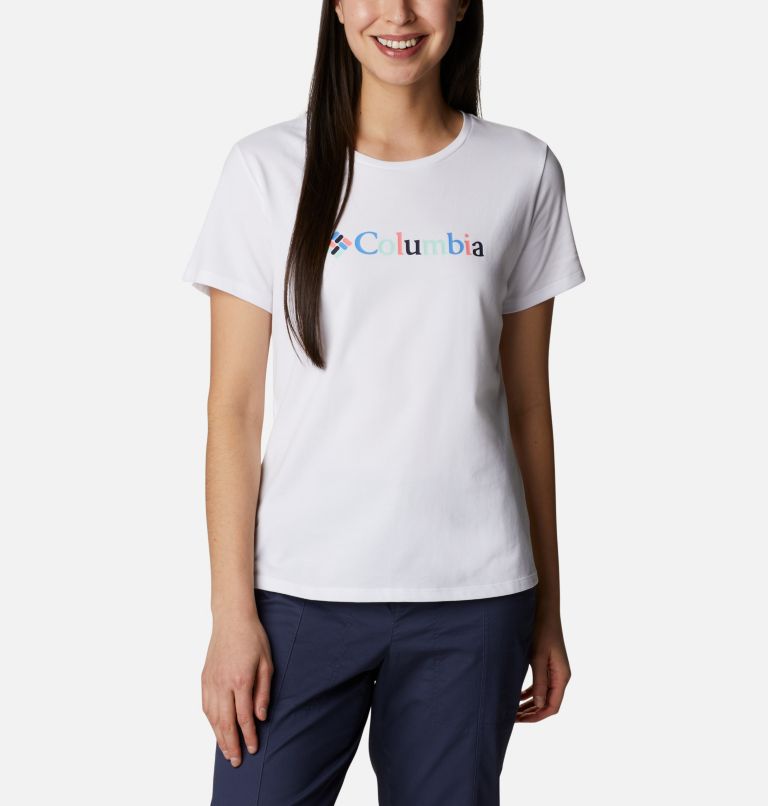 Women's Alpine Way Screen T-Shirt, Color: White, Kaleidoscope, image 1