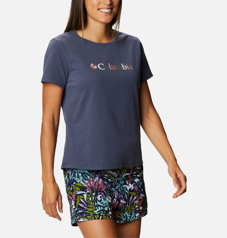Camiseta con logotipo en serigrafía Alpine Way para mujer, Color: Nocturnal, Kaleidoscope, image 5