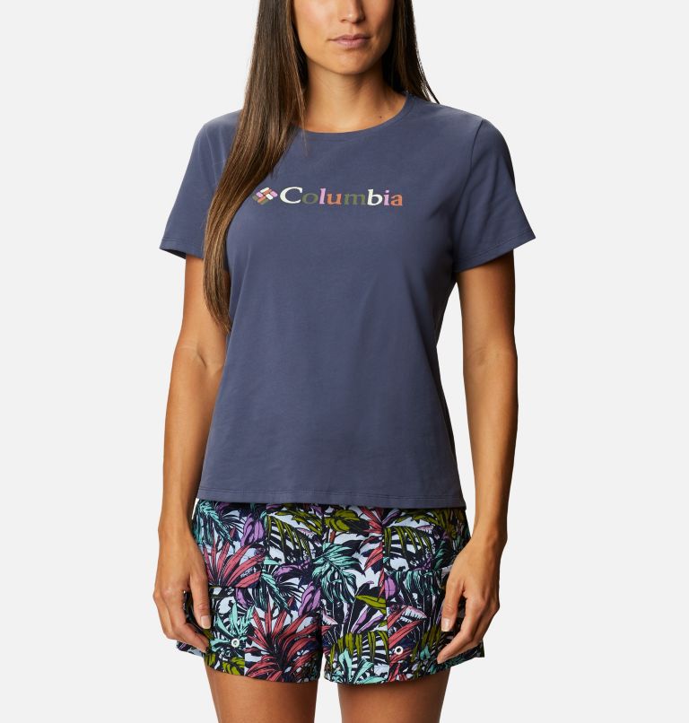 Camiseta con logotipo en serigrafía Alpine Way para mujer, Color: Nocturnal, Kaleidoscope, image 1