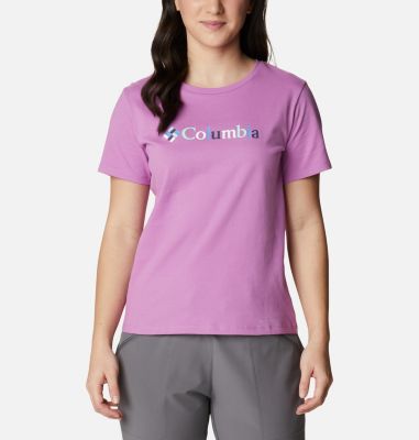 Camiseta con logotipo en serigraf&iacute;a Alpine Way&trade; para mujer Alpine Way&trade; Screen SS Tee | 101 | XL, Blossom Pink, Kaleidoscope, front