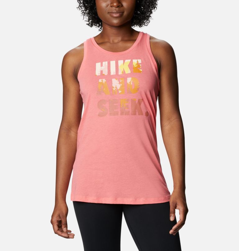 Daisy Days Graphic Tank | 699 | XS, Color: Salmon Heather, Seek the Hike, image 1