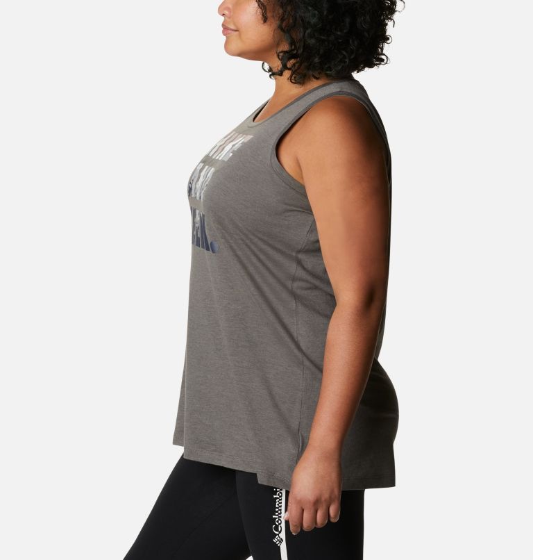 Women's Daisy Days Graphic Tank - Plus Size, Color: Charcoal Heather, Seek the Hike, image 3