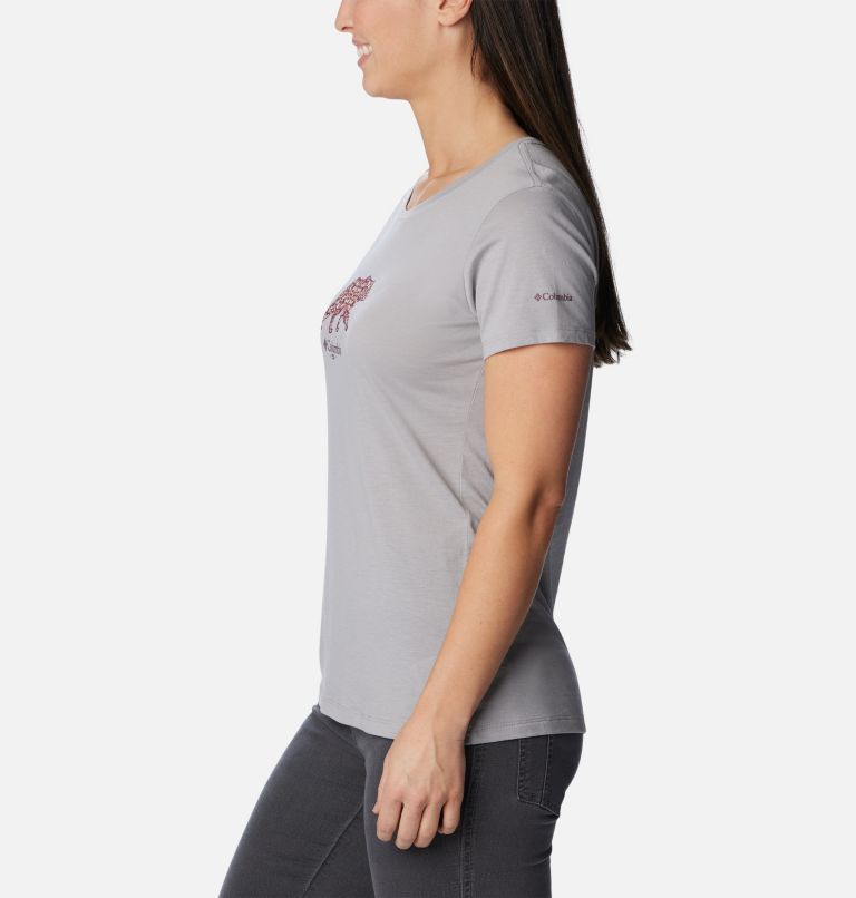 Women's Daisy Days Graphic T-Shirt, Color: Columbia Grey Heather, Bearly Polarized, image 3