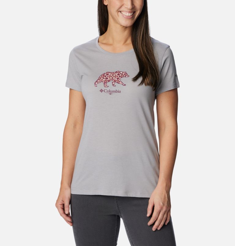 Women's Daisy Days Graphic T-Shirt, Color: Columbia Grey Heather, Bearly Polarized, image 1