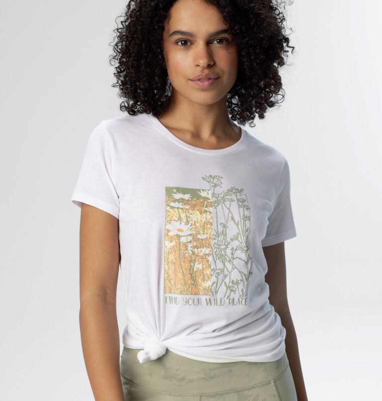 Thumbnail: Women's Daisy Days Graphic T-Shirt, Color: White, Find your Wild Graphic, image 6