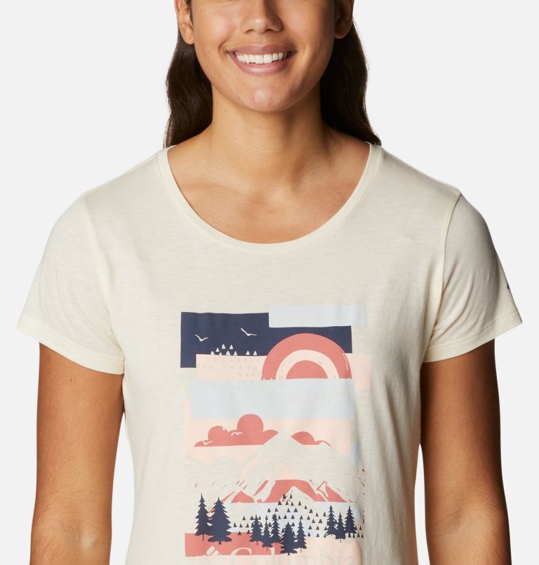 Thumbnail: Daisy Days SS Graphic Tee | 192 | XL, Color: Chalk, Scenic Collage, image 4