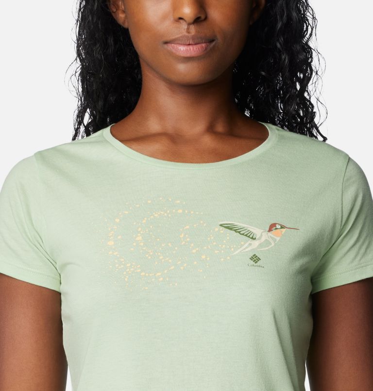 Thumbnail: Women's Daisy Days Graphic T-Shirt, Color: Sage Leaf Heather, Fancy Flyer, image 4