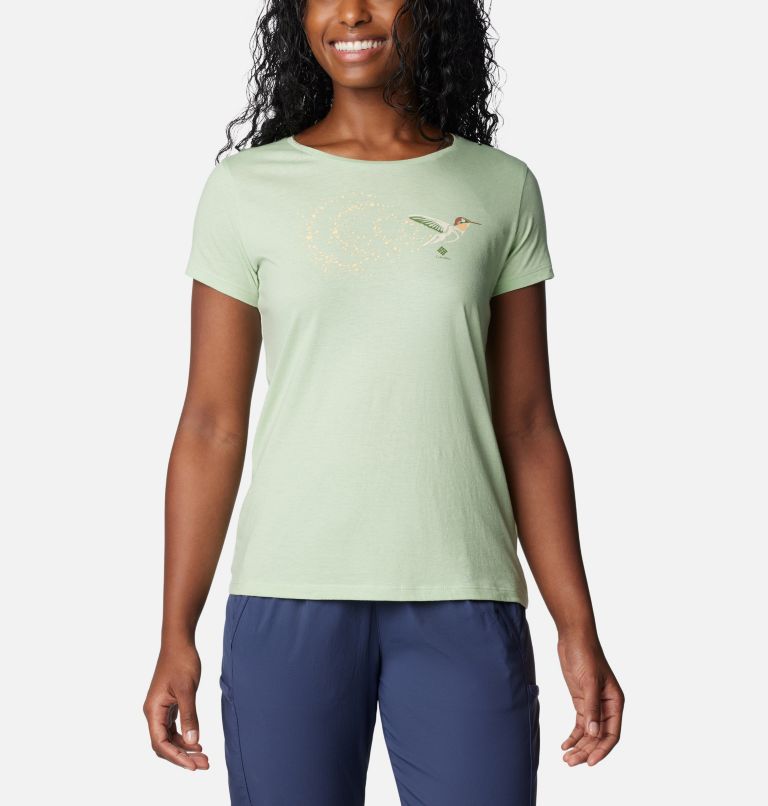 Thumbnail: Women's Daisy Days Graphic T-Shirt, Color: Sage Leaf Heather, Fancy Flyer, image 1