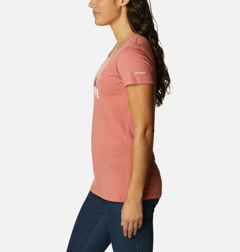 Women's Daisy Days Graphic T-Shirt, Color: Dark Coral Heather, Seek Outdoors, image 3