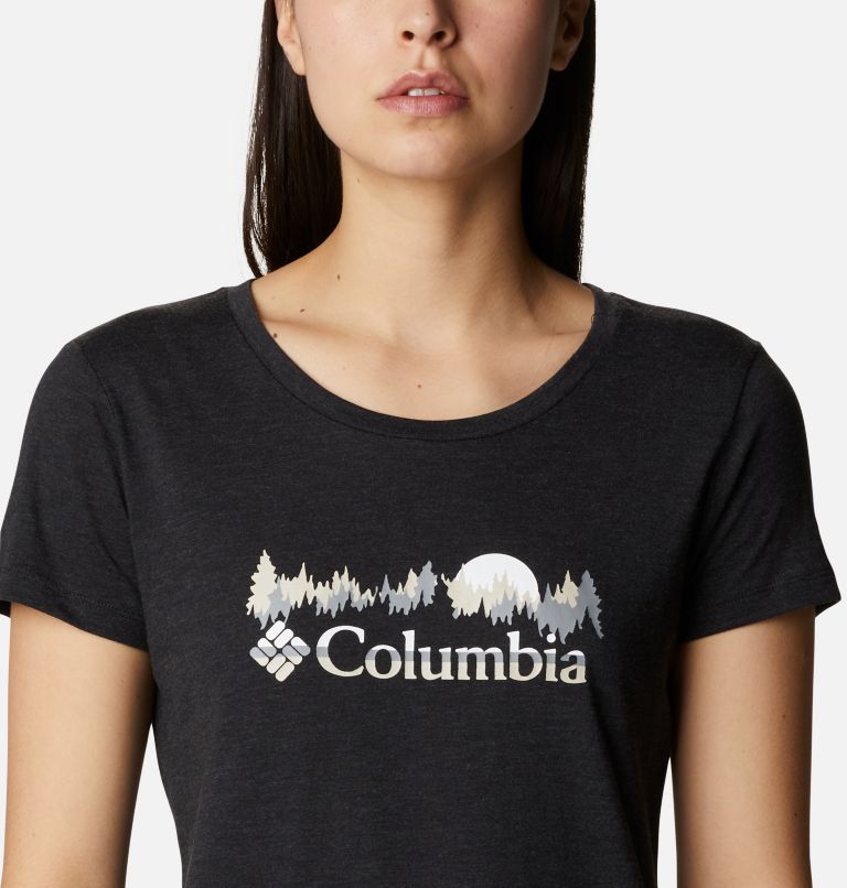 Women's Daisy Days Graphic T-Shirt, Color: Black Heather, Moonrise, image 4