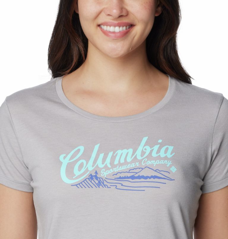 Women's Daisy Days Graphic T-Shirt, Color: Columbia Grey Heather, Simply Scripted, image 4