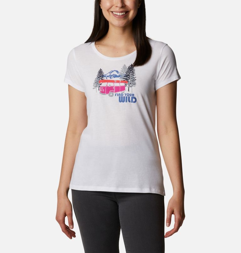 Thumbnail: Women's Daisy Days Graphic T-Shirt, Color: White, Van Life, image 1