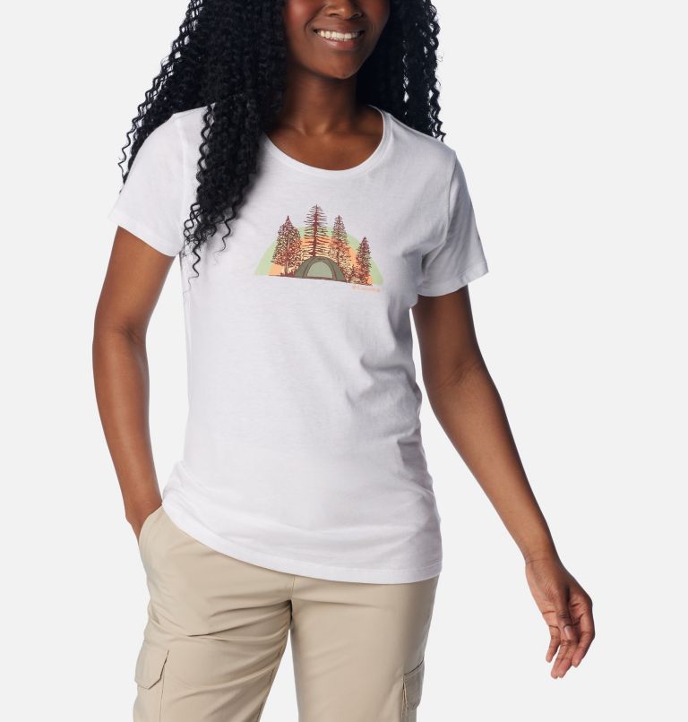 Women's Daisy Days Graphic T-Shirt, Color: White, Happier Outdoors, image 5