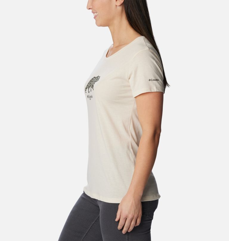 Thumbnail: Women's Daisy Days Graphic T-Shirt, Color: Chalk, Bearly Polarized, image 3