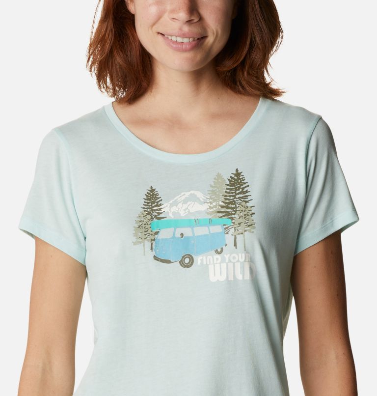 Daisy Days SS Graphic Tee | 329 | M, Color: Icy Morn Heather, Van Life, image 4
