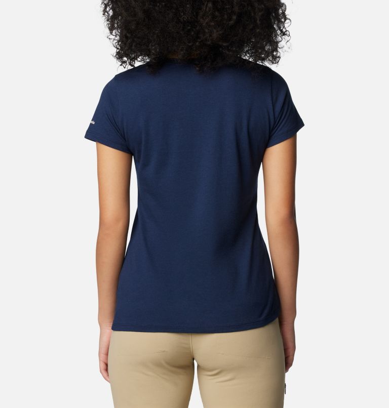 Women's Daisy Days Graphic T-Shirt, Color: Collegiate Navy, Foxy Omblur, image 2