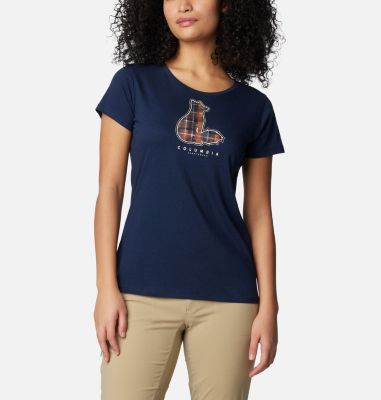Women's Daisy Days Graphic T-Shirt, Color: Collegiate Navy, Foxy Omblur, image 1