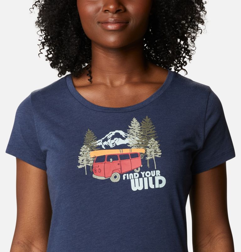 Thumbnail: Women's Daisy Days Graphic T-Shirt, Color: Nocturnal Heather, Van Life, image 4