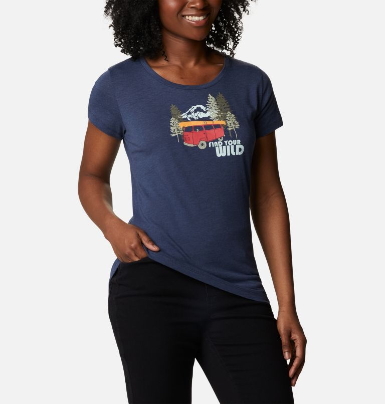 Thumbnail: T-shirt Graphique Daisy Days Femme, Color: Nocturnal Heather, Van Life, image 5