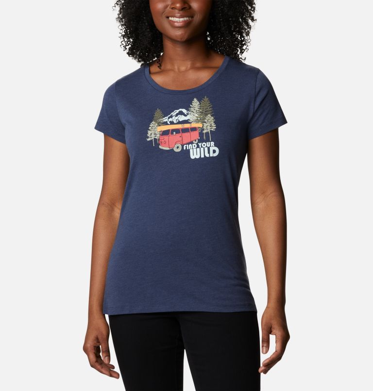 Thumbnail: Women's Daisy Days Graphic T-Shirt, Color: Nocturnal Heather, Van Life, image 1