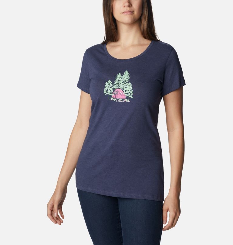 Thumbnail: Women's Daisy Days Graphic T-Shirt, Color: Nocturnal Hthr, Best Site Graphic, image 5
